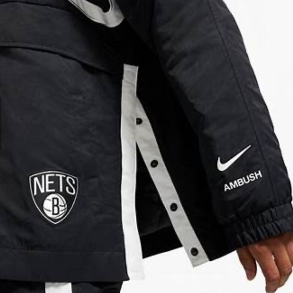 Nike Ambush NBA Collection Brooklyn Nets Logo Black Jacket VARIOUS SIZES NWT - Picture 9 of 10
